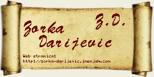 Zorka Darijević vizit kartica